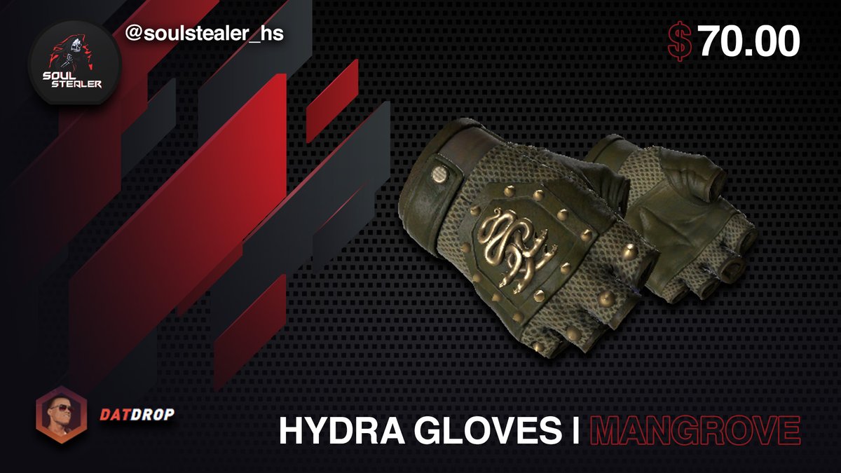 🎁70$ HYDRA GLOVES | MANGROVE🎁

☑️Follow <a href="/soulstealer_hs/">Soulstealer🇧🇬</a>
🔃Retweet
📺Show love on my newest <a href="/DATDropCases/">DATDropCases</a> Video: youtu.be/oJaeL9Njshg

That’s it and GL! Ends in 4 days! No proof=reroll!