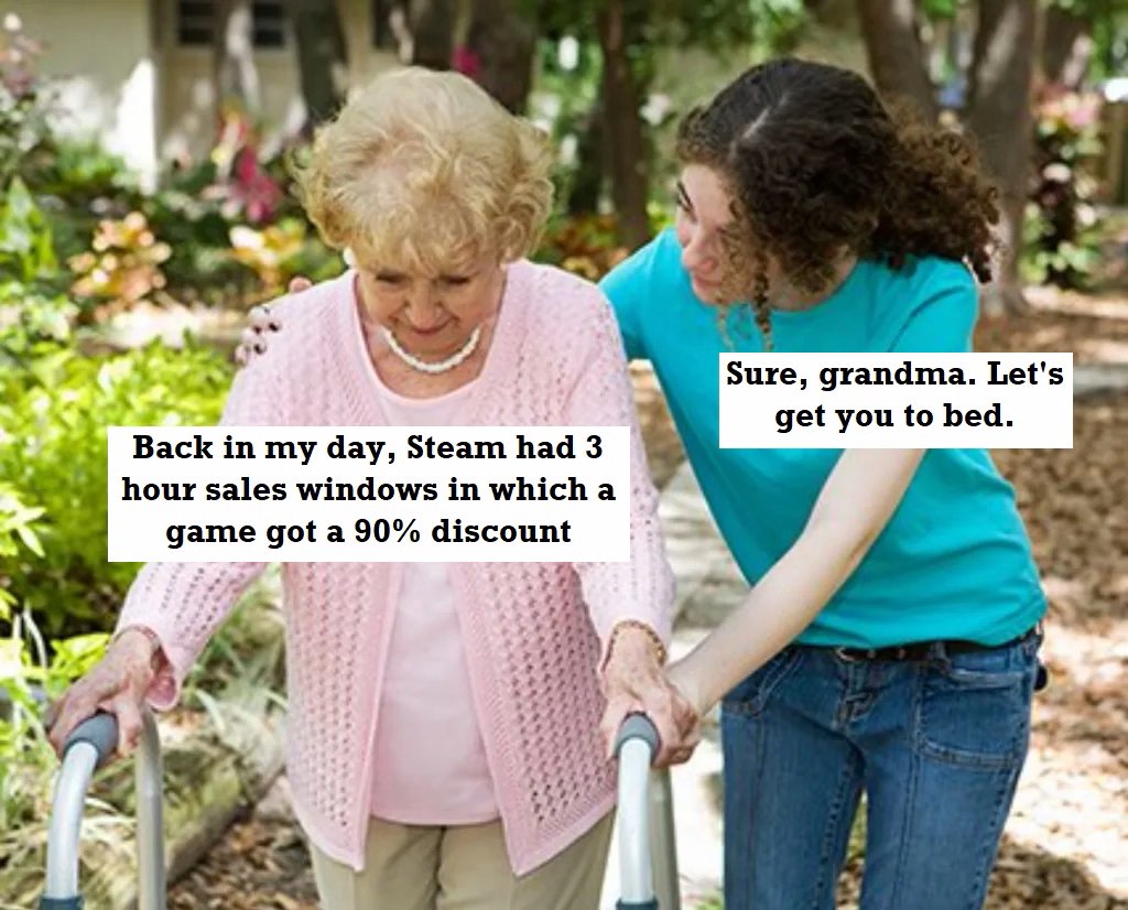 OfficialPCMR's tweet image. Remember when Steam sales were worth it?

TBH, in those days there were no returns, so maybe nowadays isn't so bad.

redd.it/ztpamy