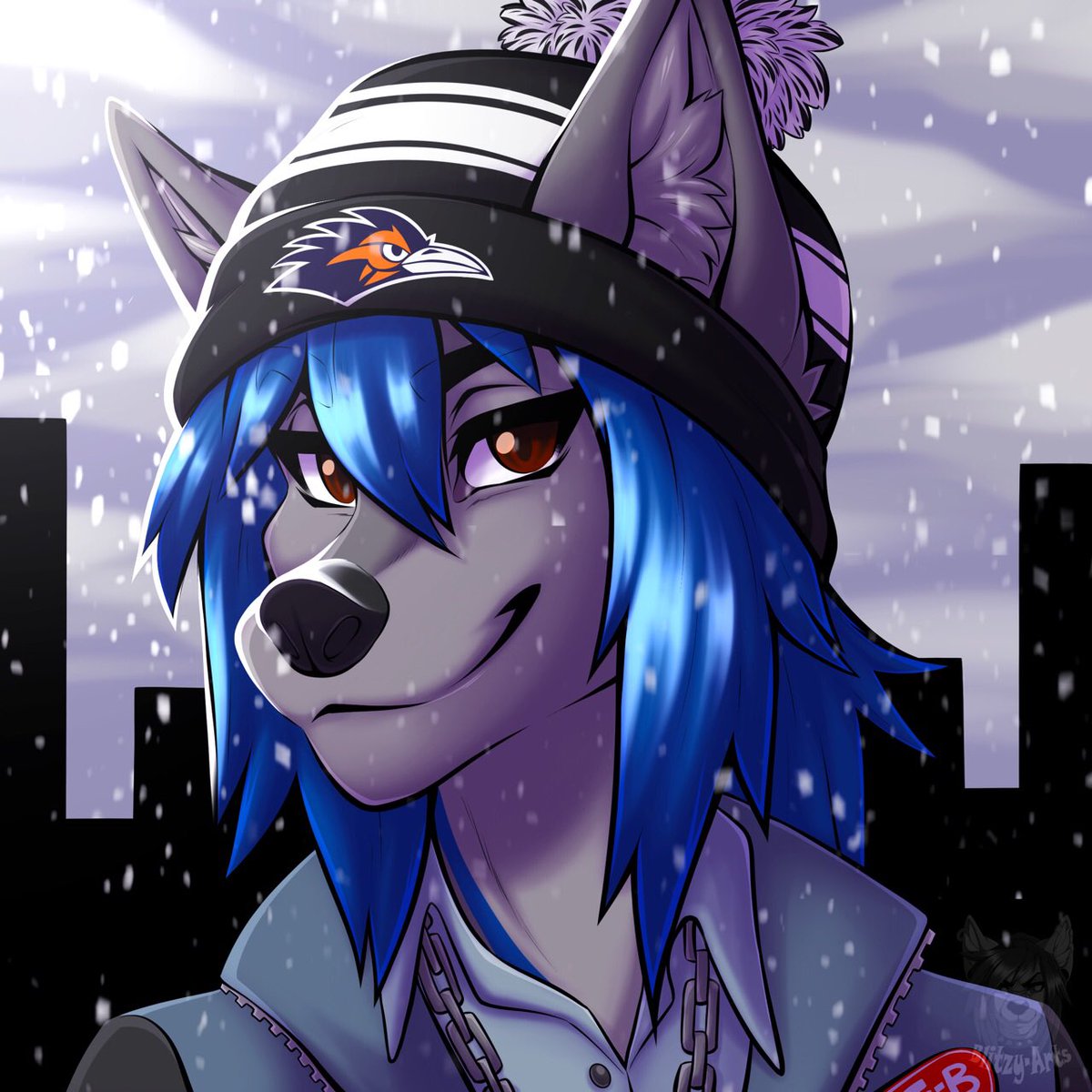 BlitzyArts's tweet image. Icon for @CyanWolfTX! ❄️🐺