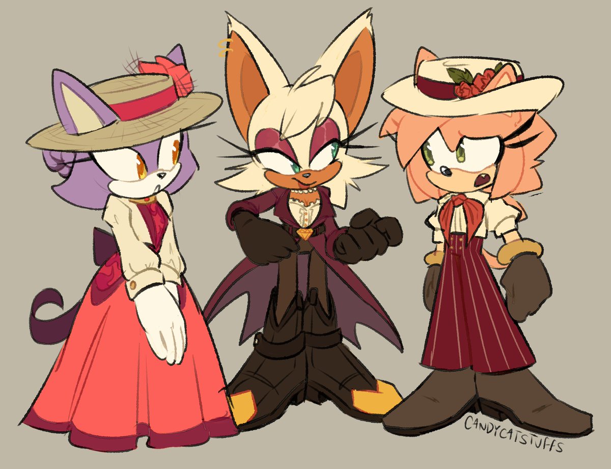 My cowboy au gals <333
#SonicTheHedgehog #blazethecat #RougeTheBat #amyrose
