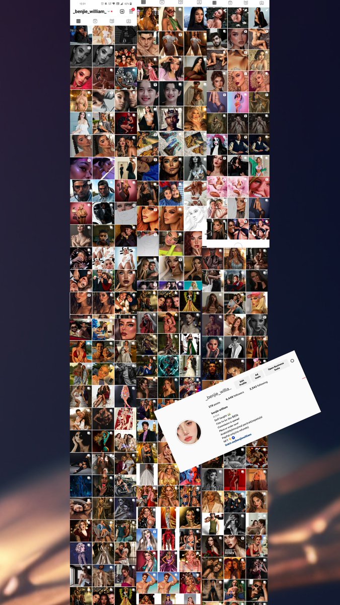 benjie_william's tweet image. How my profile looks with all artworks I've posted throughout the year 
#FlashBack2022 #artwork #photodump #illustration #artists