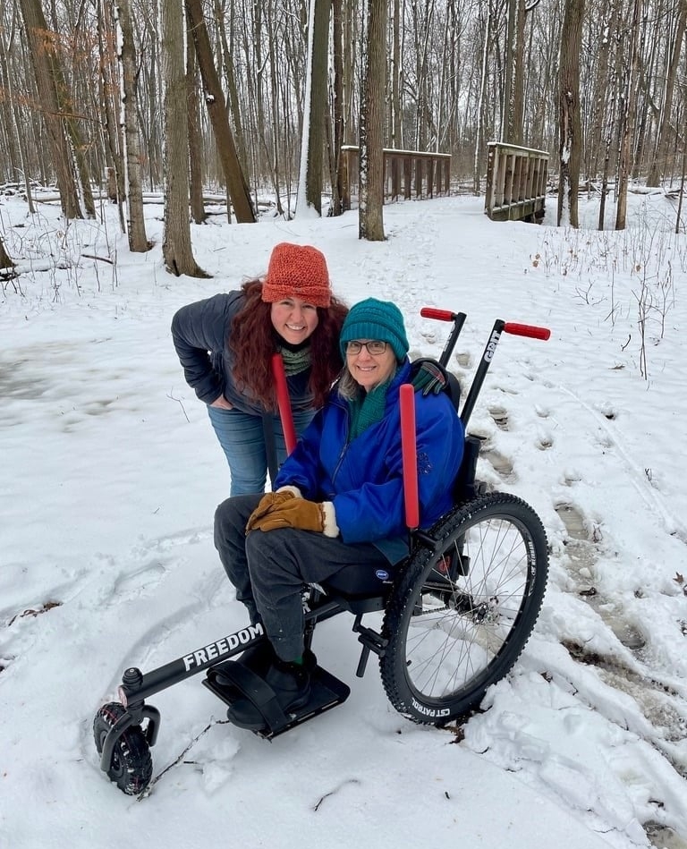 'I took my GRIT Freedom Chair out yesterday for the first time in the snow. This is our first winter in Michigan and I don't know what challenges to expect.'
- Betty Anne T.

#WheelchairUser #WheelchairStories #AllTerrainWheelchair  #GRITFreedomChair #GRITMoveBeyond