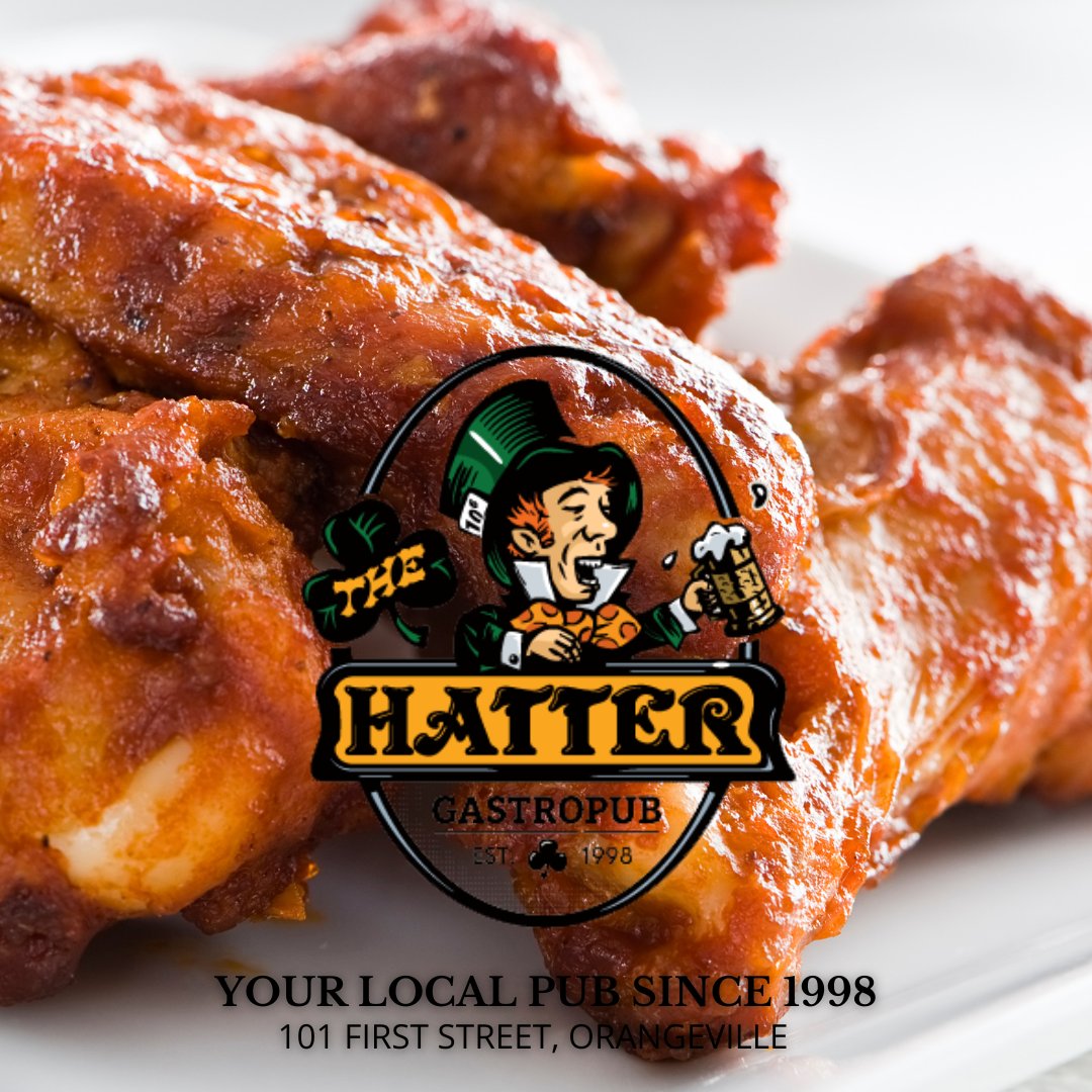 Tired of leftovers?  Join us for 🍺WING WEDNESDAY🍺 1⁄2 price wings and a few pints.

#HolidayCheer #WingNight #WingWednesday #freshoysters #HatterPub #Orangeville #GastroPub #GoodFood #YourLocalPub #supportlocalbusiness