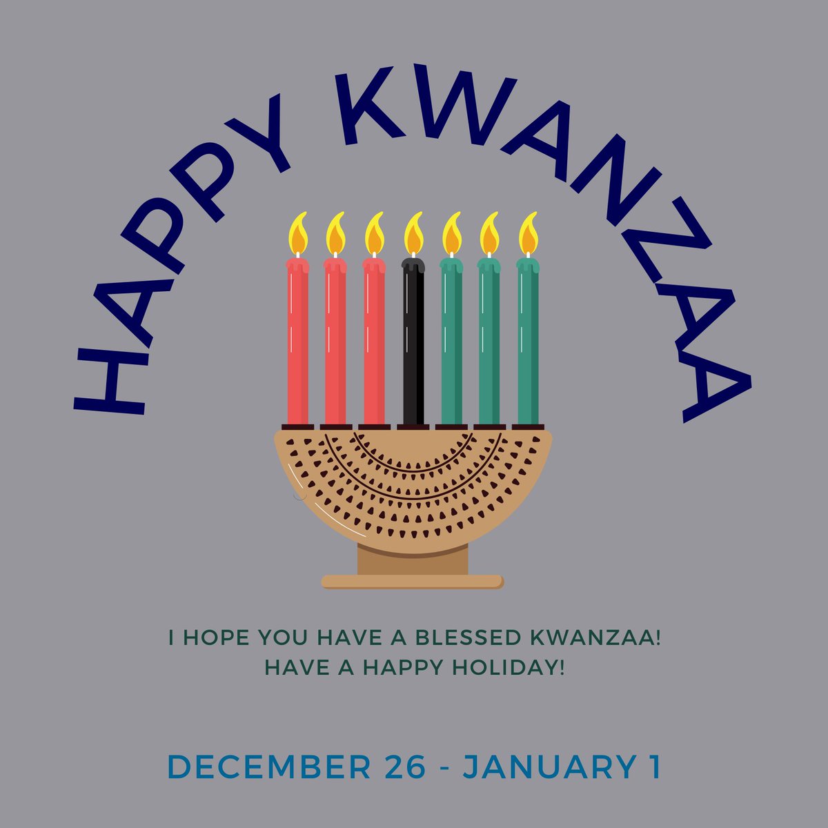 GrowwithBBS's tweet photo. May joy, peace, and love be with you now and throughout the coming year! 

Happy Kwanzaa!

#kwanzaa #holidayseason #joy #peace #love https://t.co/upaUYjFJIX