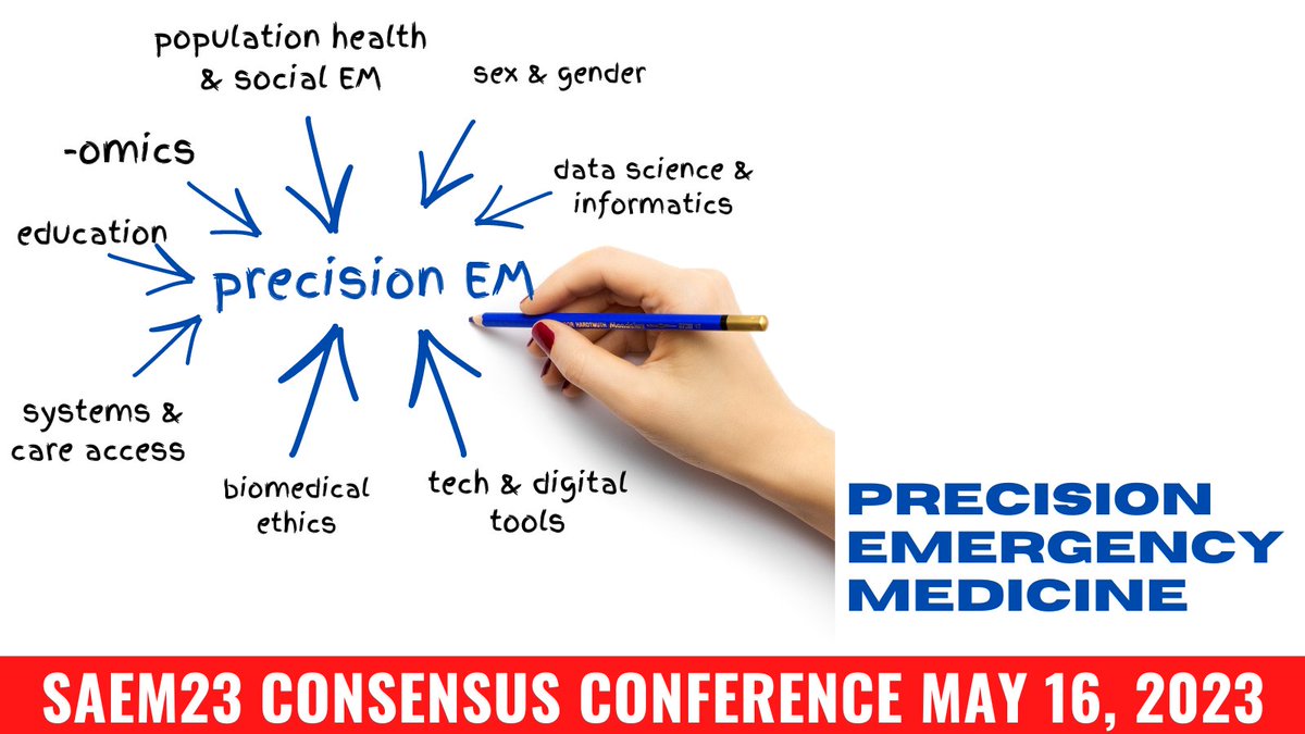 If your New Year's resolution is to expand your EM expertise, a great first step is to sign up for the Precision EM consensus conference May 16 at #SAEM23! Learn more at ow.ly/rwHx50LRSir #precisionEM @SAEMonline