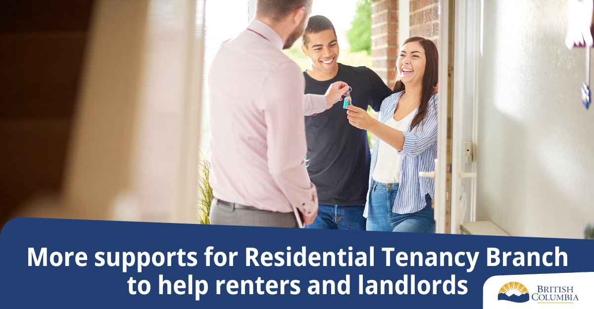 Big news for landlords and tenants🏠

More supports for the Residential Tenancy Branch will give them the ability to address serious issues and ensure people are getting fair treatment &amp; support in timely matter 👇🏾
news.gov.bc.ca/releases/2022H…