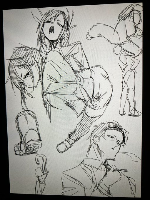 落書きで時間が過ぎる 