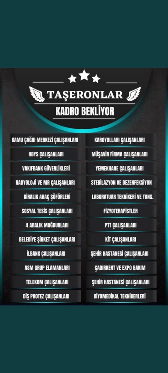 2023 te tüm taşeronda kalanları ayrımsız kadro hakkı verilmelidir.
#TaşeronEziyetineSon   #2023teTaşeronkalmasın