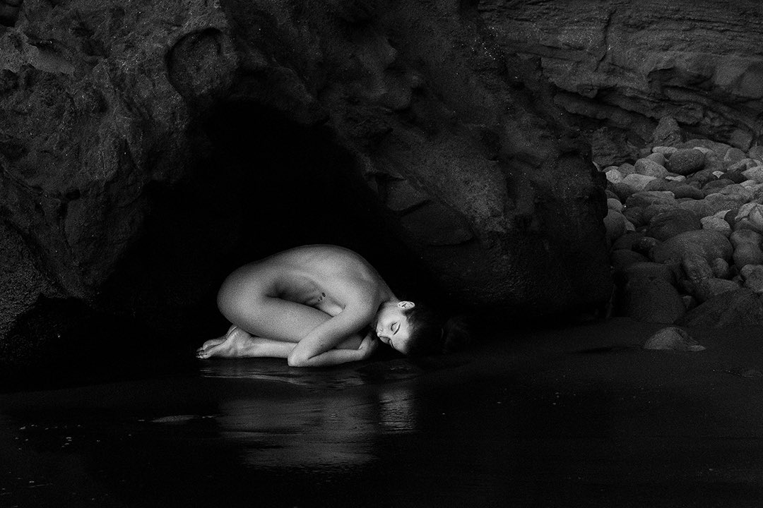 One I took of Anna on a black sandy beach