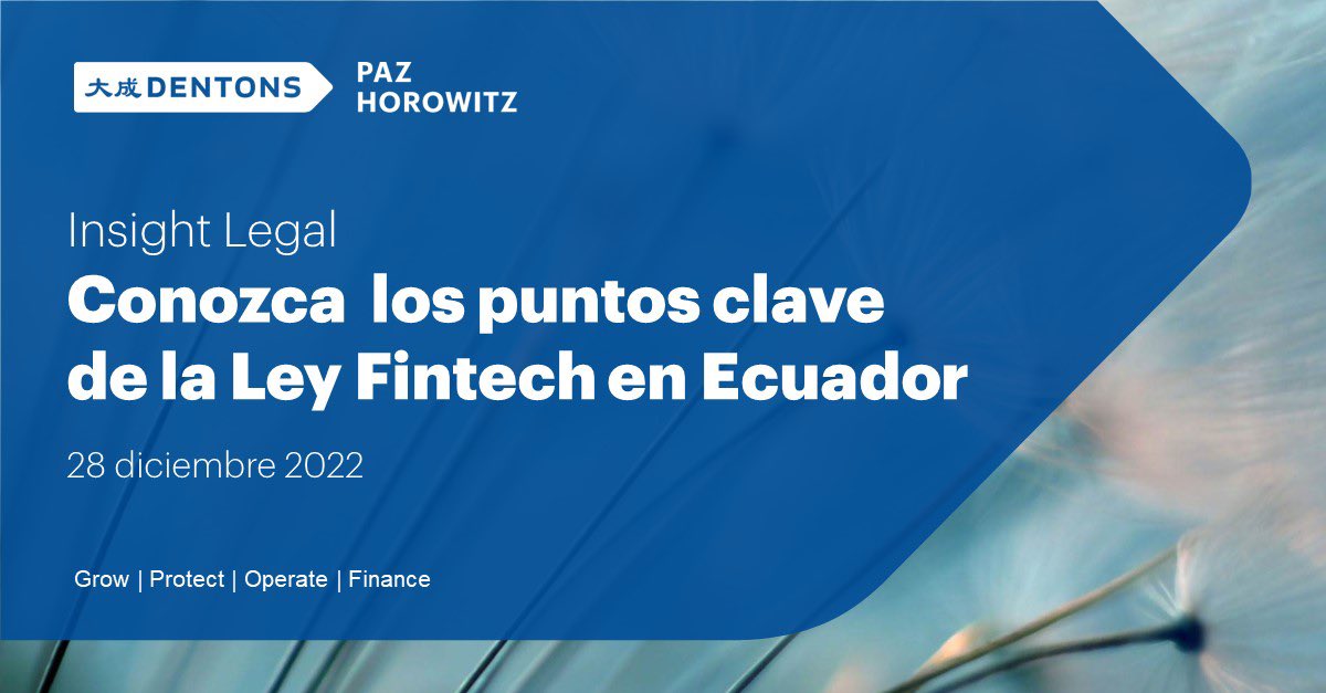 Este 22 de diciembre fue publicada en el Registro Oficial Nº 215 la Ley Orgánica Reformatoria a Varias Leyes para el Desarrollo, Regulación, y Control de los Servicios Financieros Tecnológicos.

Entérate los puntos más importantes de la Ley #Fintech aquí: bit.ly/3WQwXjm