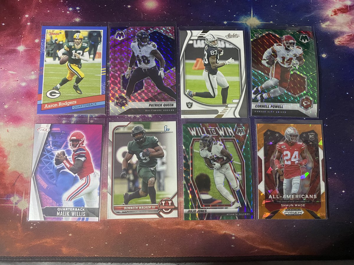 PapisSports's tweet photo. #PapisSubZeroStacker
Day 5: Football
Final $1 - Onto $2!
$1 Each
6 for $5
15 for $10
35 for $20
Waller Gold Foil
Claim using players name (if multiple of player please specify the Card or Parallel)
@HiveRetweets @GG_Hobby
@SleepyCards_RT https://t.co/Kq81QR2qrq