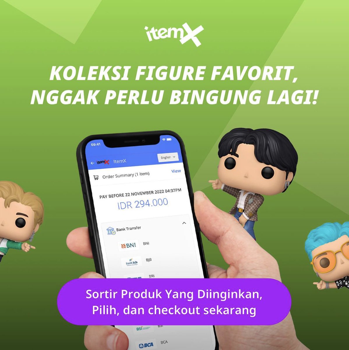 itemx_id's tweet photo. Lagi bingung cari spesifik figure yang dipengen? Nggak perlu pusing sob, kamu bisa langsung cari dengan mudah di ItemX 😎

Sortir dengan mudah, dan Item yang kamu cari bisa langsung didapatkan 🔥

#ItemX #PastiOriPastiAda #Collectibles #TradingCards #Figurine https://t.co/Vps6jun71J