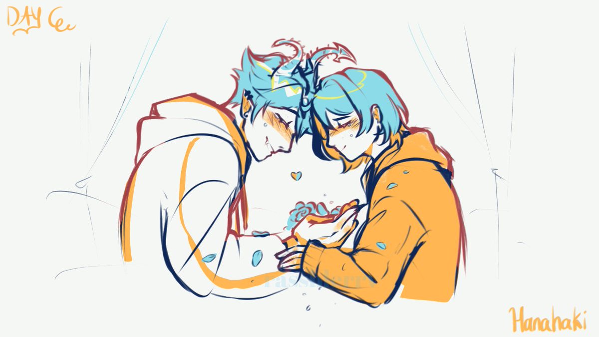 Rassblerry's tweet image. Day 6: Hanahaki
Okay listen. Angst messes me up SO this is after the confession and they're gonna be super happy together LMFAOOO

#RenKyottoWeek2022 #Renkyotto