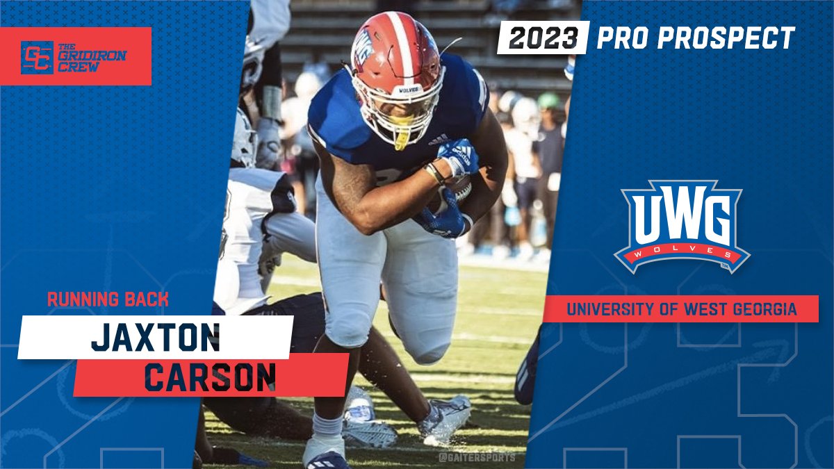 ⚠️ Attention Pro Scouts, Coaches, and GMs ⚠️

You need to look at 2023 Pro Prospect, Jaxton Carson <a href="/ChoJax1/">Jaxton Carson</a>, a RB from <a href="/UWGFootball/">West Georgia Football</a>

#2023ProProspect #DraftTwitter #NFLDraft #CFL #XFL #USFL #ProFootball 🏈

👀 See our Interview: thegridironcrew.com/jaxton-carson-…