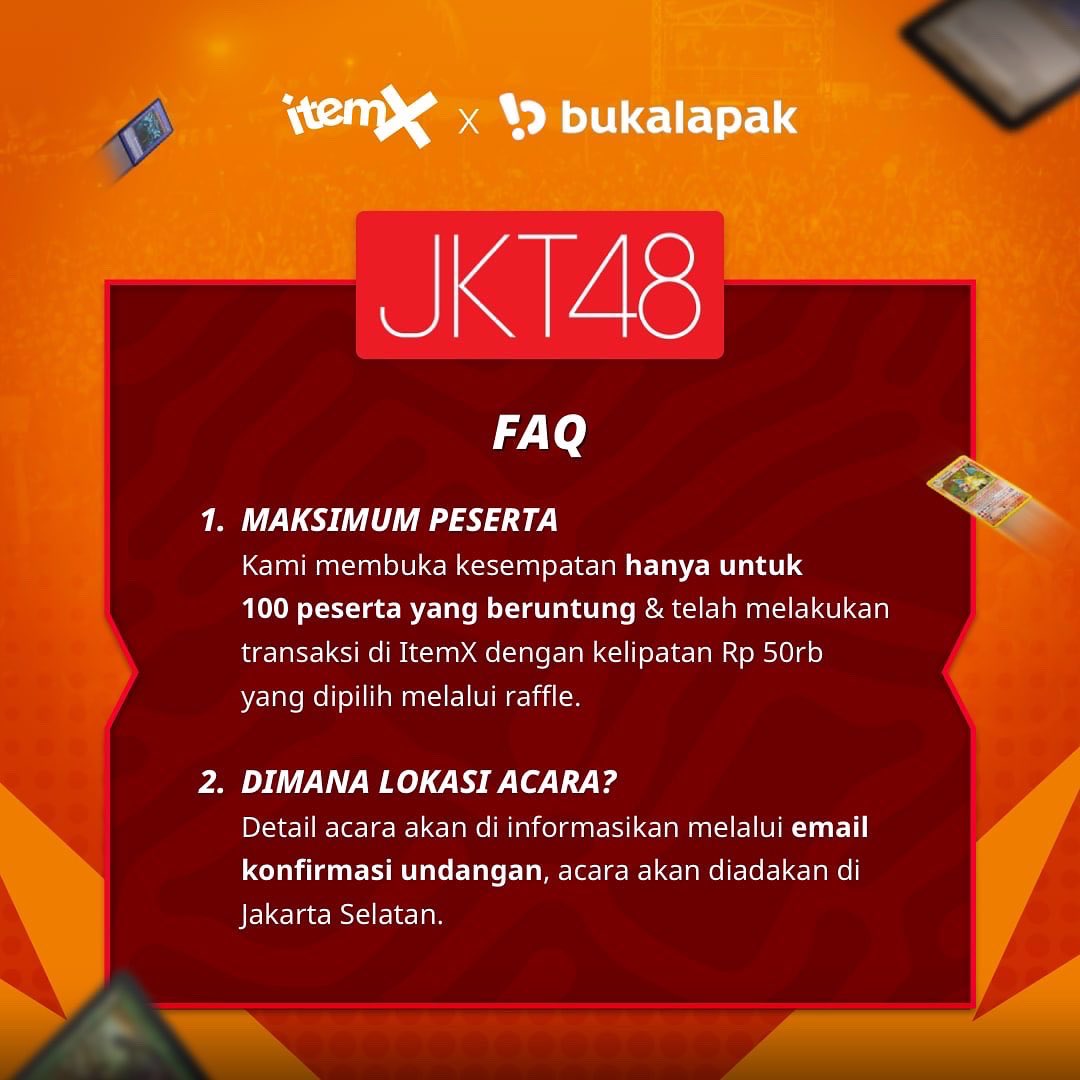 itemx_id's tweet photo. Sebelum mengikuti acara ini, yuk kita simak FAQ berikut ini dengan baik ☀️

Jika kamu ada pertanyaan lebih lanjut, tulis di kolom komentar ya 😉

#ItemX #PastiOriPastiAda #Collectibles #TradingCards #Figurine https://t.co/EMi3EptVDK