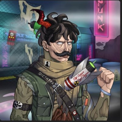 #NewProfilePic Happy to introduce you my upgraded Dictator from <a href="/DictatorsNFT_/">Dictators | COOKING IN SILENCE</a> 🔥 
The art is amazing check out this guys🙏🏻 Very strong project 
Let’s dictate the world together 🚀#nft #NFTCommumity #NFTCollections #NFTProjects