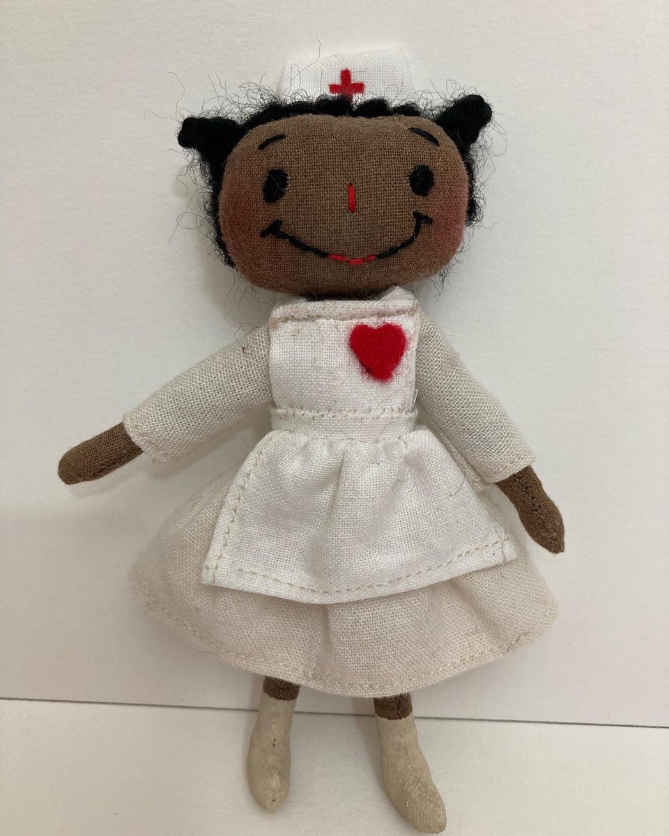 They are 8 #handmade #nurse #folkartdolls from different #ethnicbackgrounds. #Dolls are made of coffee-stained muslin, and their uniforms are #vintagestyle Their name is #ThankYou Dolls, as a way to honor #firstresponders

Available at margaritahmaxson.com