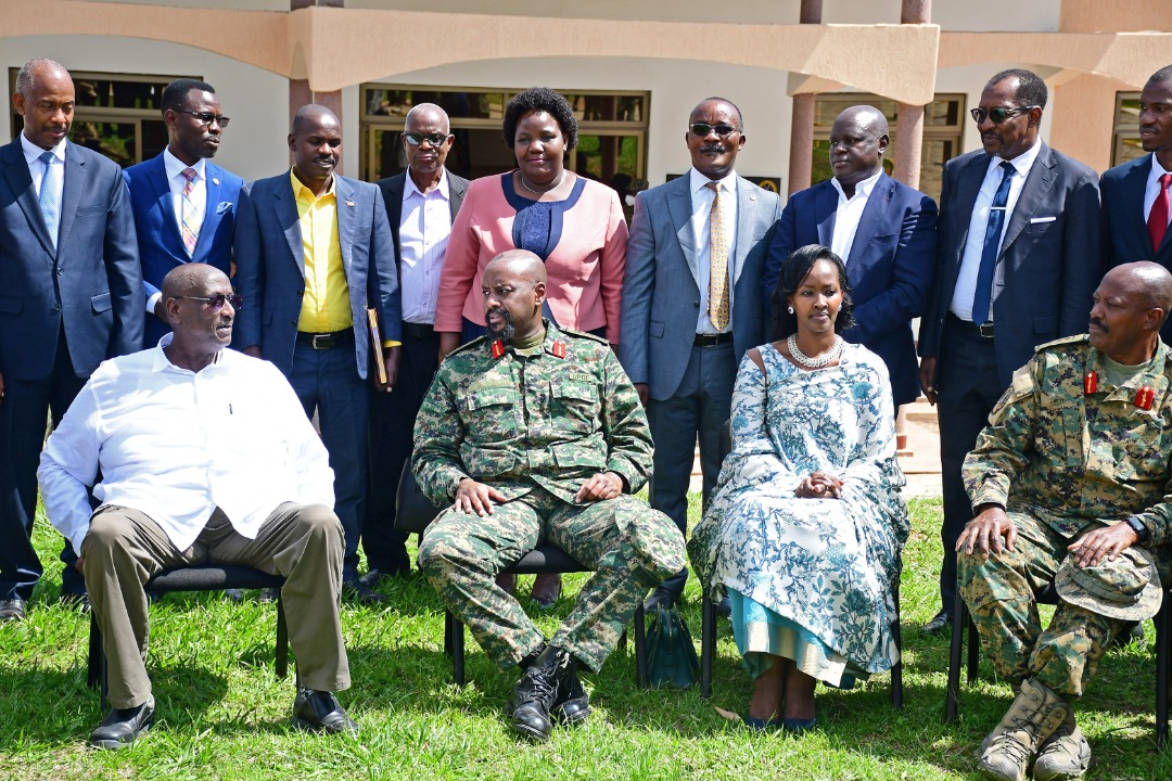 See how humble &amp; composed but tough she appears next to him. You will be our next CIC Gen. <a href="/mkainerugaba/">Muhoozi Kainerugaba</a> .