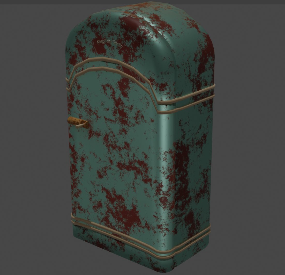 kingpengstudio's tweet photo. An old rusty fridge that I am planning to use in our next horror game project. I have used procedural material nodes for the first time. 
#Blender3d #digitalart #3dmodeling #3dart #conceptart #gameart #IndieGameDev #indie #gamedev #indiedev #HorrorArt #HorrorGames #madewithunity https://t.co/e9ilfqB5vK