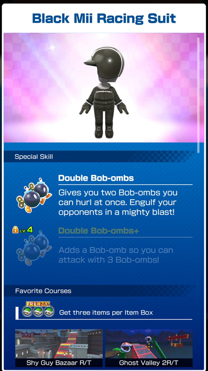 Mario Kart Tour on Twitter "The new Black Mii Racing Suit and Purple