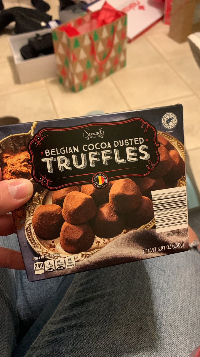 patho_jen's tweet photo. my mom couldn’t remember the word for truffles so she called them “dusty chocolate” https://t.co/3wadH47UTV