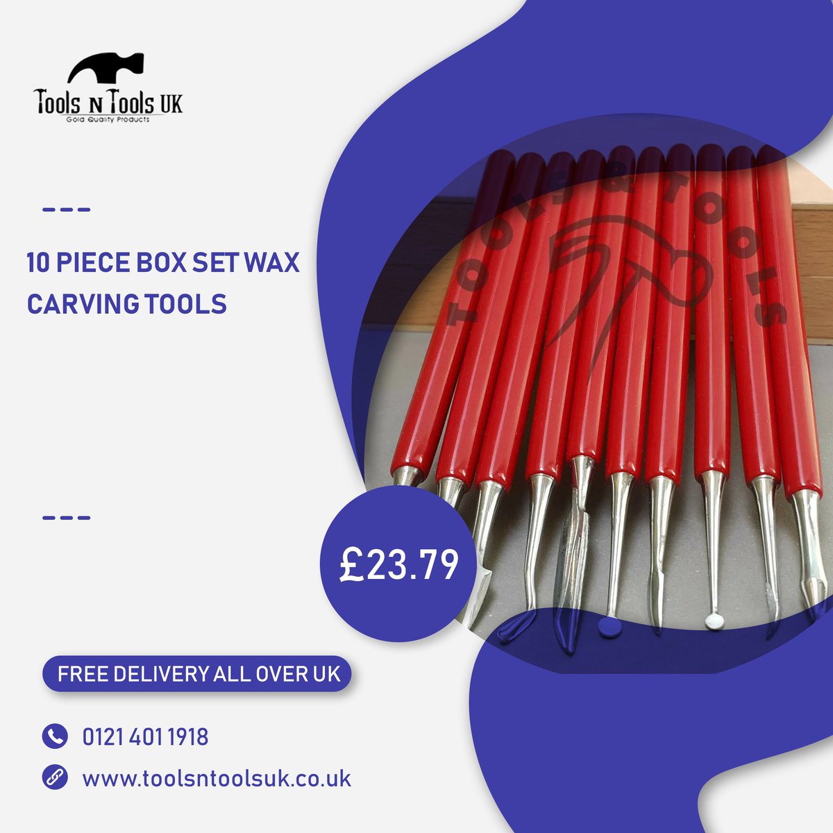 ToolsnToolsUK1's tweet image. 10-piece box set wax carving tools
FREE DELIVERY ALL OVER UK
#toolsntoolsuk #uktools #carvingtools #waxtools #waxcarving #jewellerytools #hardwaretools #dentaltools #tools #ordernow #freedelivery