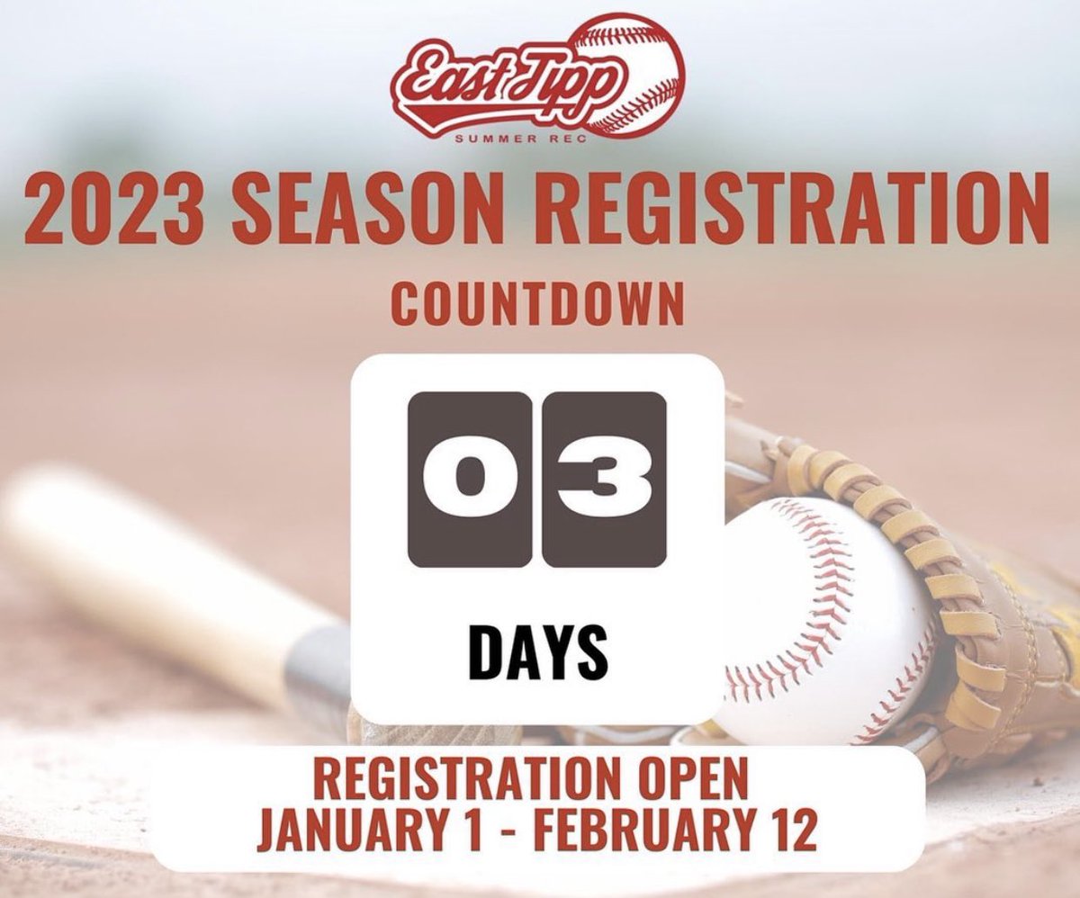 ETSummerRec's tweet photo. Don’t forget:

Registration opens January 1! https://t.co/MWreXQLNxw