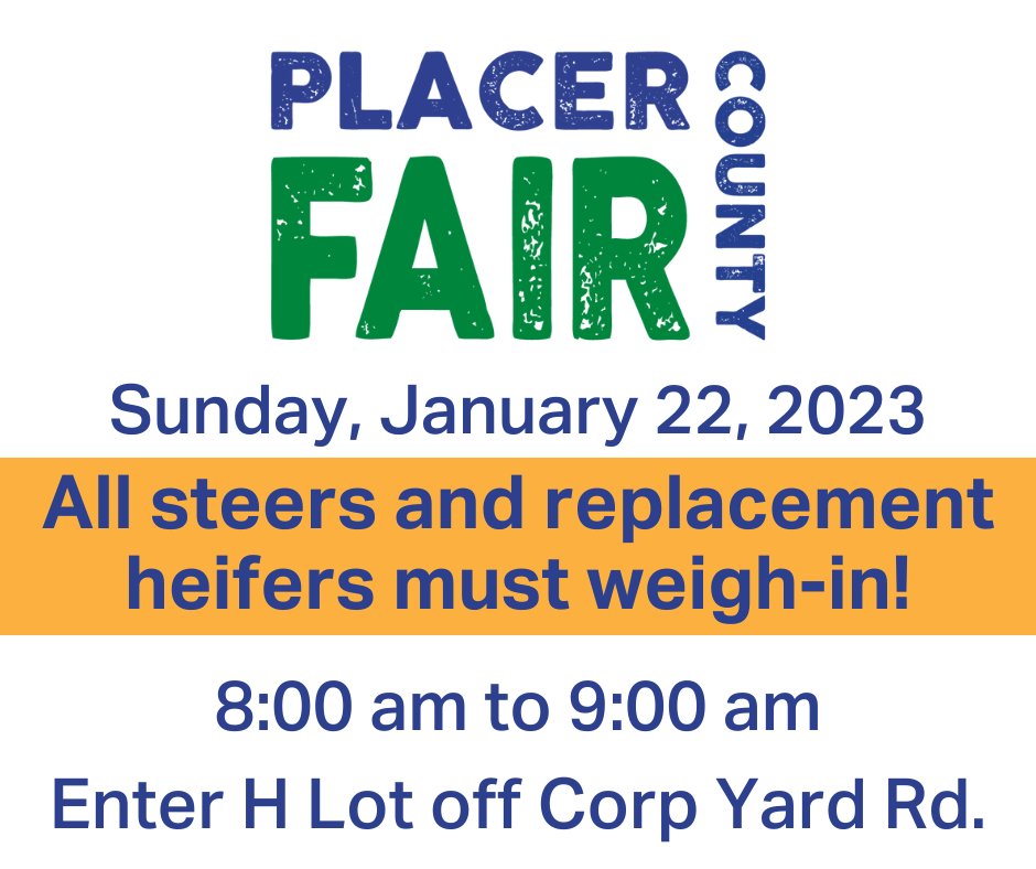 Calling all steers and replacement heifers! Must weigh in on Sunday, January 22, 2023. 
Enter H Lot off of Corporation Yard Road between the hours of 8:00 am and 9:00 am. 
Check out the linktree in our about for more information!