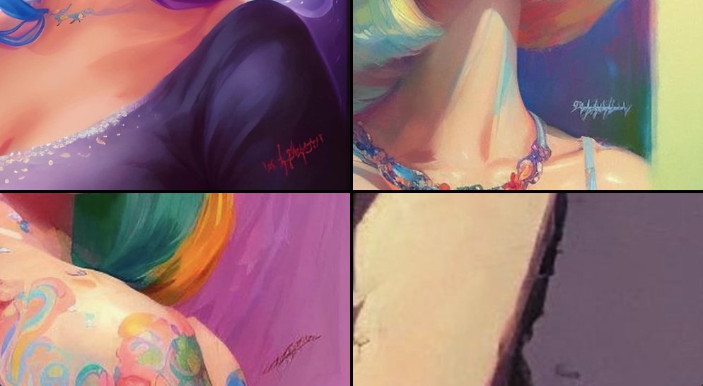 My brother in Christ you can literally see the fucking SIGNATURES OF THE ARTISTS being mangled because it's attempting to replicate a particular image.