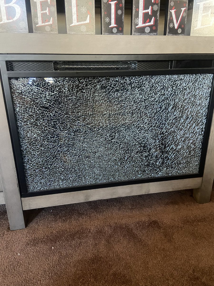 spookynaan's tweet photo. @Wayfair wants to do nothing to help a randomly disintegrated fireplace. They keep referring back to the manufacturer, yet their manufacturers phone number is disconnected! They want no part in helping, yet it’s their supplier they are supporting. It shattered from the inside. https://t.co/zSkhOo3SMq
