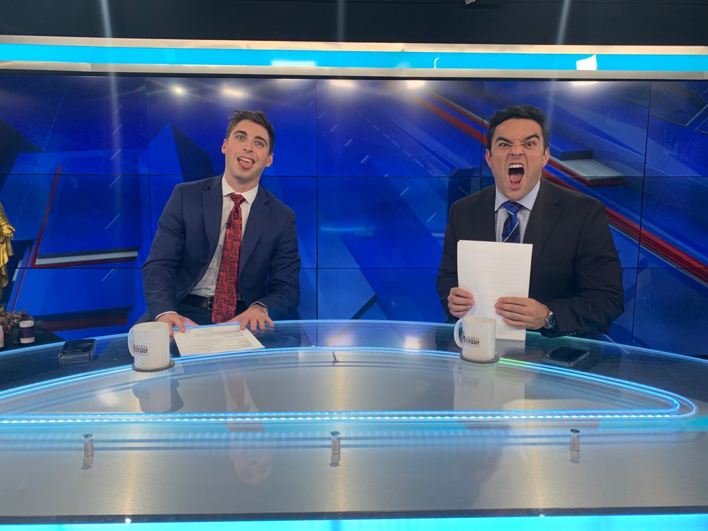 Michael_Voris's tweet photo. The guys are getting ramped up to deliver you the BEST Catholic news the internet has to offer. 

Watch Evening News, starting at 5pm EST. https://t.co/B5OYgvl7si

#catholicnews #catholicpress #traditionalcatholic https://t.co/ENrkrsqQ3p