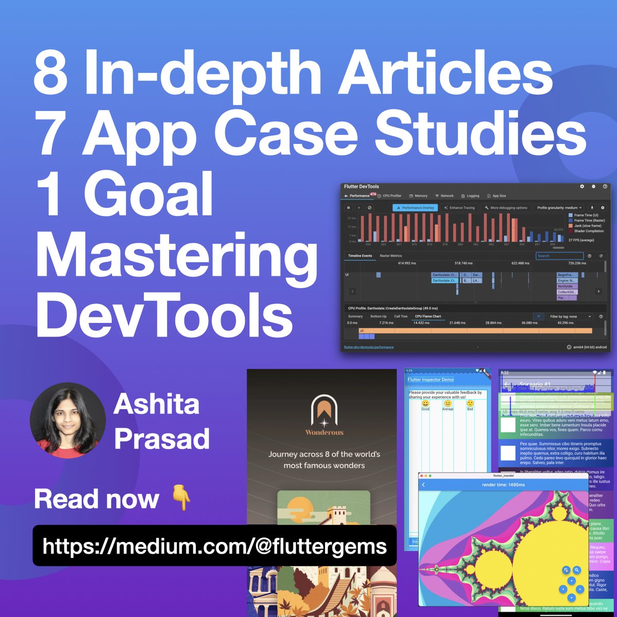Ashita Prasad π (@ashitaprasad) on Twitter photo Some great news π
"Mastering DevTools" series is now live! π
More power πͺ to #Flutter developers to build high-performance apps by harnessing the power of DevTools.
Link π medium.com/@fluttergems/mβ¦
<a href="/nlycskn/">Nilay Coskun</a> <a href="/timsneath/">Tim Sneath</a> <a href="/FlutterDev/">Flutter</a> <a href="/FlutterComm/">Flutter Community</a> <a href="/dart_lang/">Dart Language</a> <a href="/redbrogdon/">Andrew Brogdon</a> Some great news π
"Mastering DevTools" series is now live! π
More power πͺ to #Flutter developers to build high-performance apps by harnessing the power of DevTools.
Link π medium.com/@fluttergems/mβ¦
<a href="/nlycskn/">Nilay Coskun</a> <a href="/timsneath/">Tim Sneath</a> <a href="/FlutterDev/">Flutter</a> <a href="/FlutterComm/">Flutter Community</a> <a href="/dart_lang/">Dart Language</a> <a href="/redbrogdon/">Andrew Brogdon</a>