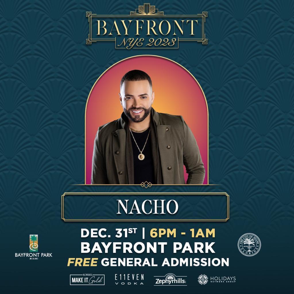 nacholacriatura's tweet photo. Recibiremos el año nuevo cantando en el “BAYFRONT PARK” de Miami ❤️🇺🇸#backtomiami @BayfrontParkMIA https://t.co/PoipX9BENB