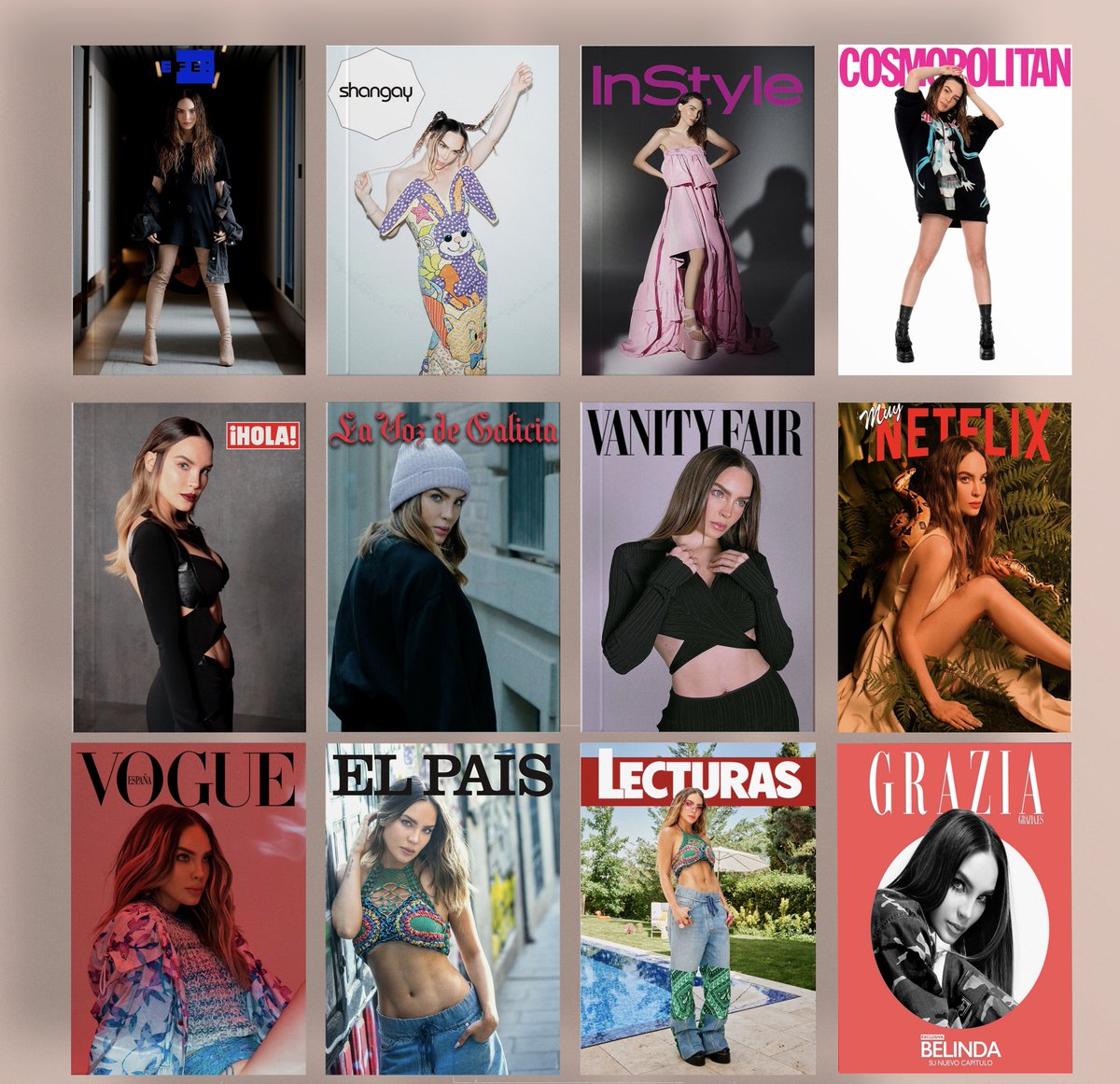 En el 2022 <a href="/belindapop/">Belinda</a> nos ha dado más portadas que nunca, 16 portadas diferentes de 12 revistas de España, México, India, USA, Vietnam… y además muchísimos artículos en revistas y periódicos.