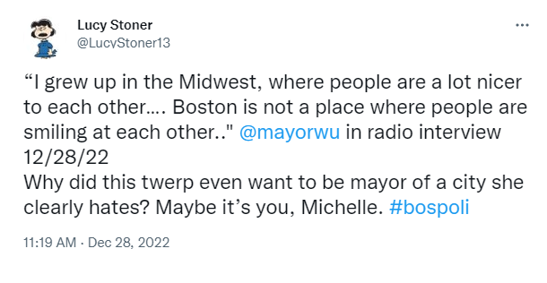 TeaPartyUSA1's tweet photo. Wu is saying friendly would be an improvement. Seems like you disagree. Hate is what you project, whoever you are  #MaPoli #BosPoli 

#JavaWithJimmy https://t.co/1W2B8SREYp