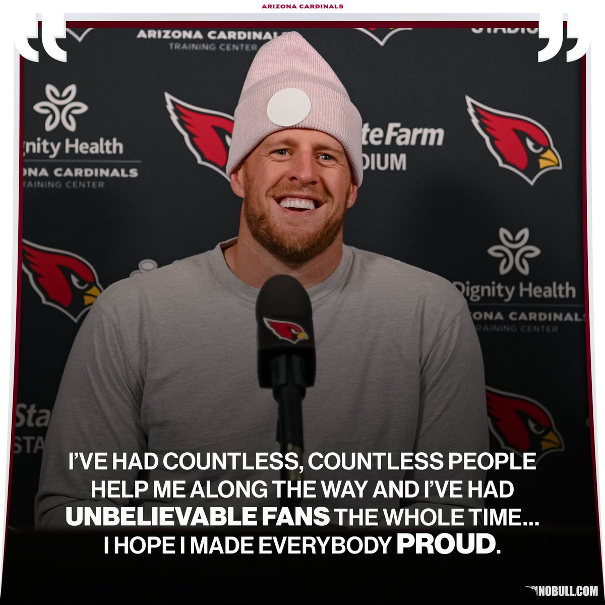 AZCardinals's tweet photo. 🥹🥹 @JJWatt 

📺 Watch the full press conference: https://t.co/GhZt8A4NrB https://t.co/XYEjulaYNr