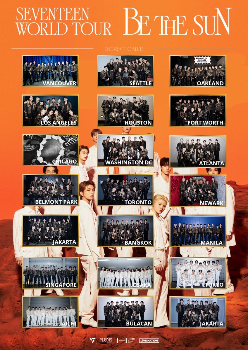 carattoall13's tweet photo. It’s a wrap for BE THE SUN World Tour + Additional Shows in 6 months, 29 shows, and 21 cities! You did well #SEVENTEEN ✨ https://t.co/FZYnaOEKcH