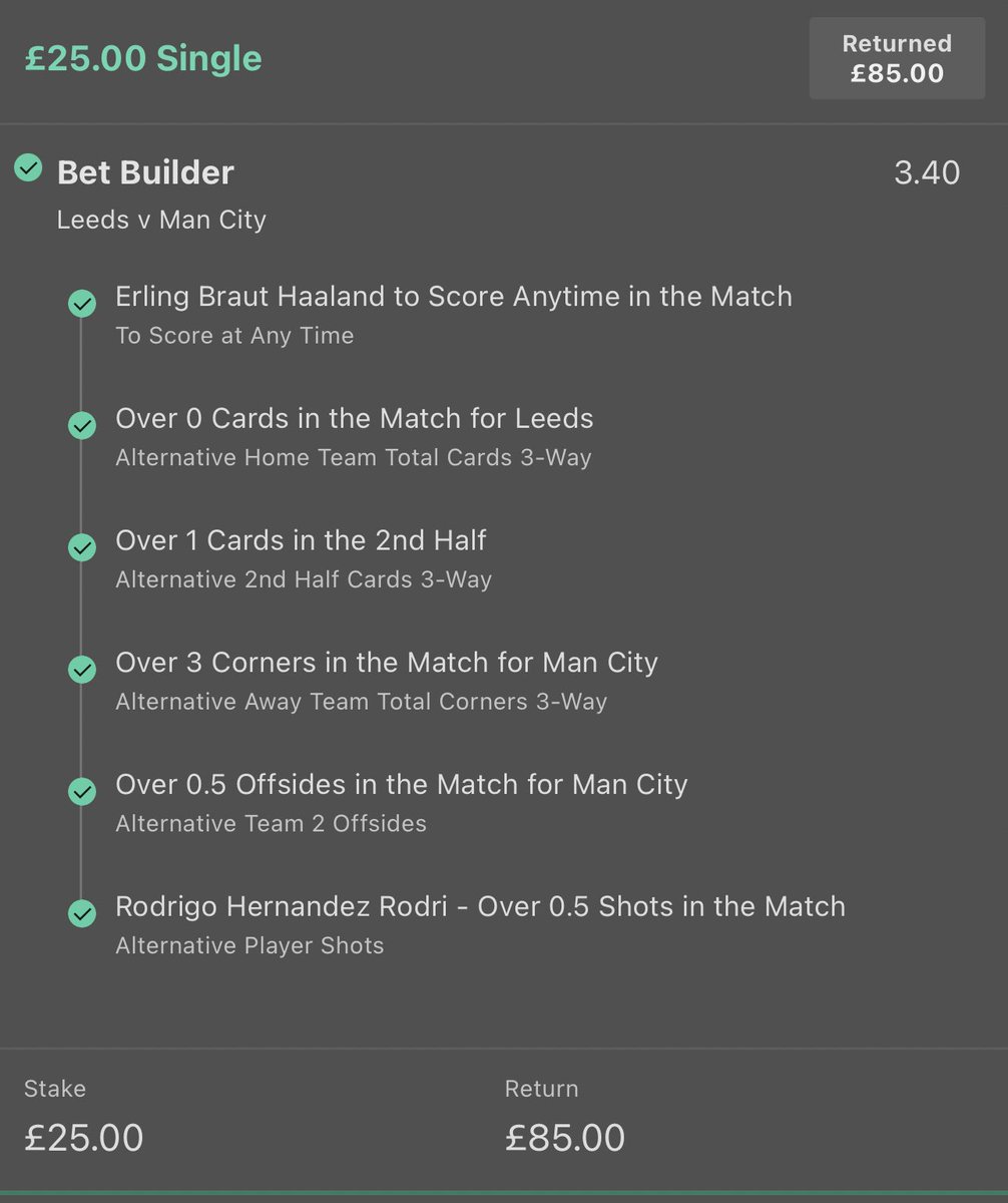 BOOM! The #PremierLeague Bet Builder has landed! 😁

£25 returned £85😁💰✅

I’ll giveaway £25 from the winnings to someone who likes / RTs this tweet 🐥♥️

Reply with your betslip if you got on ⬇️