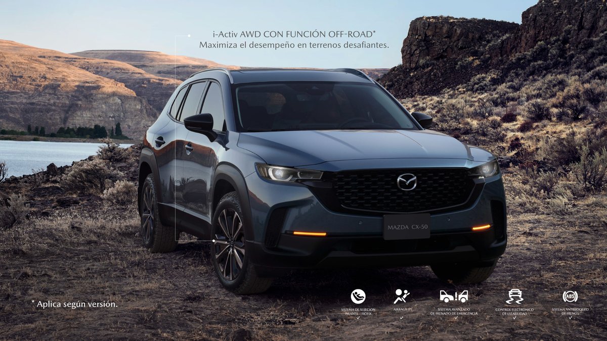 mazdacolombia's tweet photo. Desde su espacio de carga que permite llevar a bordo el equipaje de tu familia, hasta la comodidad de su interior, la nueva Mazda CX-50, fue diseñada para darte una experiencia de confort total en tus recorridos. https://t.co/cKl8noT2XY
