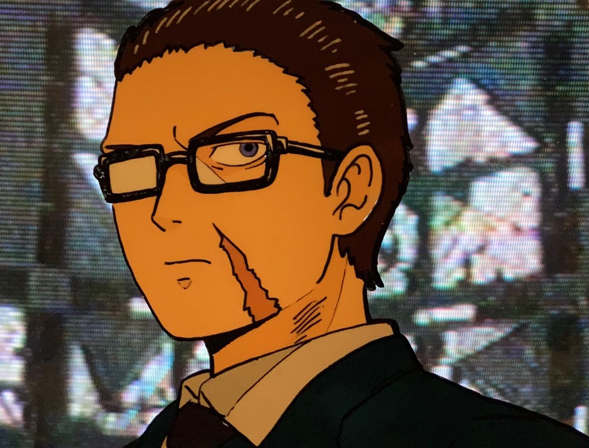 Animation cel redraw of Sakurai.
Background done by placing the cel in front of my CRT TV. Scene is one of the trapped rooms in the 1997 film "Cube".
#MobPsycho100 #モブサイコ100