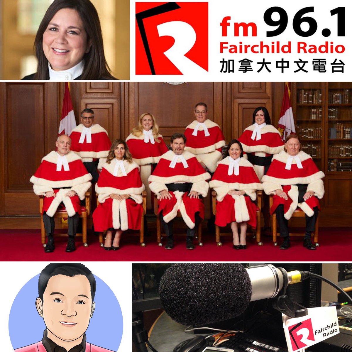 ymmijnay's tweet photo. Catch #JimmyYan #吉米言 on Air w/ host #CarmenShao for Wed. Dec 28 b/w 6&7 PM on FM96.1 in #Chinese #漢語 @am1470fm961 at https://t.co/7yl5Z9A188 (click ”LIVE FM96.1” in the upper right corner). New @SCC_eng Justice Michelle O’Bonsawin. https://t.co/cGDgEgxRit