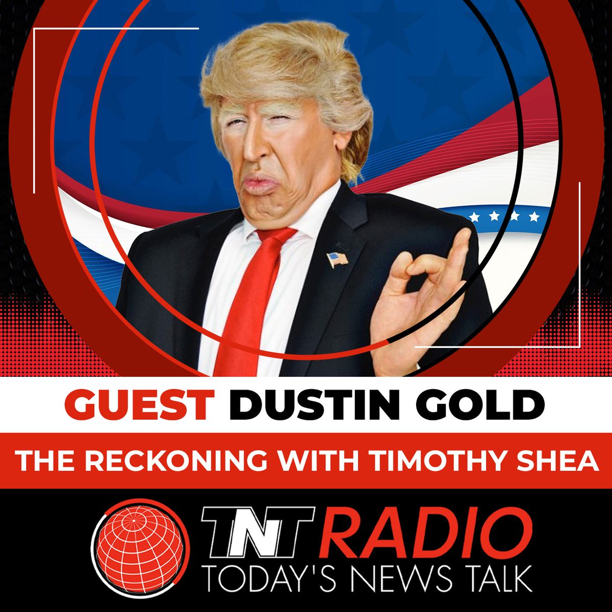 pulsenewstalk's tweet image. As much as we would enjoy talking 🎙️ with the real #DonaldTrump we figure Dustin Gold is a great substitute! Don't miss him with Timothy Shea on TNT Radio.
#listenlive #trumpguy tntradio.live @hackableanimal  @dustingoldshow 
8AM (BRISBANE) 10PM (LONDON) 5PM (NEW YORK)