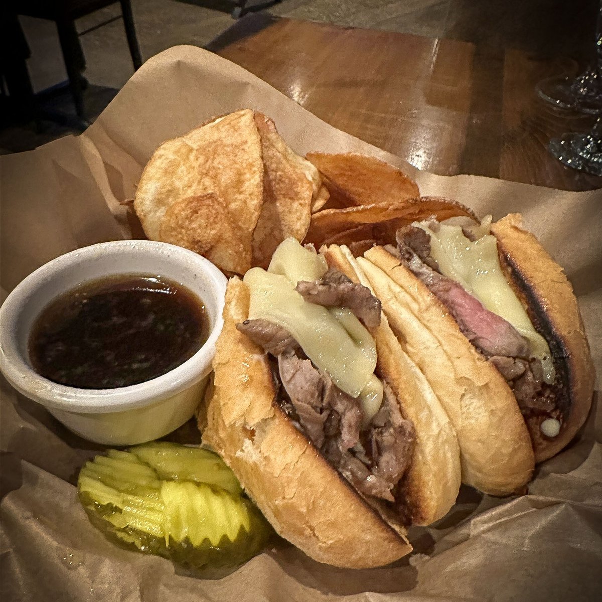 E3Chophouse's tweet photo. It's definitely time for Happy Hour...come in and warm up with this delicious French dip! Open at 3pm!
#E3ChophouseSteamboat #HumblyServing #FrenchDip #HappyHour https://t.co/zyVl40Rbnc