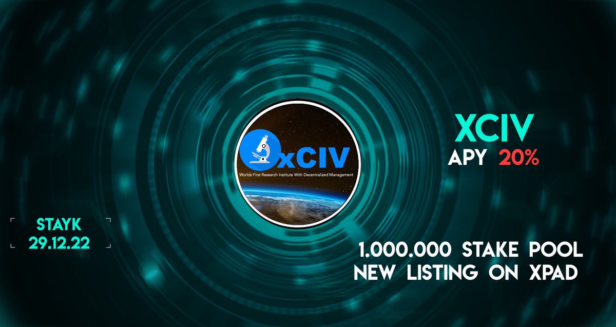🚨 New listing on XPad @xCIV_Pioneer 🚨

Stake started ✅
Staking pool: 1,000,000 $xCIV
APY: 20.00 %
Daily:  0.0499 %

All @xCIV_Pioneer holders can connect staking on🔗 xpadapps.com 🔥

#XPad  #staking #XRPL #XRPLedger #passiveincome