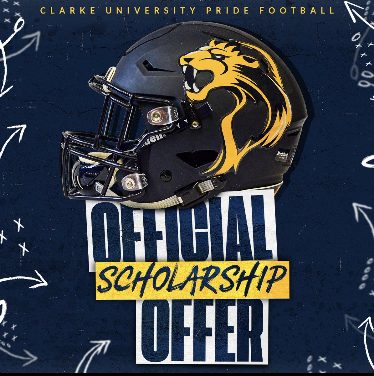 Blessed🙏 to receive an offer from <a href="/ClarkeU/">Clarke University</a> <a href="/ClarkePrideFB/">Clarke Pride Football</a> <a href="/CoachMRegalado/">Miguel Regalado</a> 🦁
