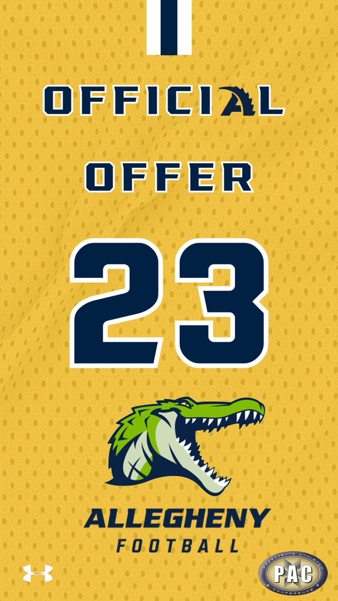 Very thankful for receiving my first offer from Allegheny College! <a href="/CoachSmesko/">Coach Smesko</a>