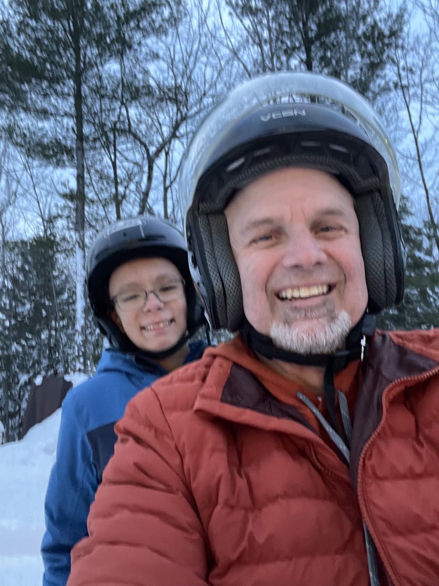 AndrewDeG's tweet photo. Skidooing with Shawn. Iโm sore now! #FunwithDad https://t.co/UPHviAHnX3