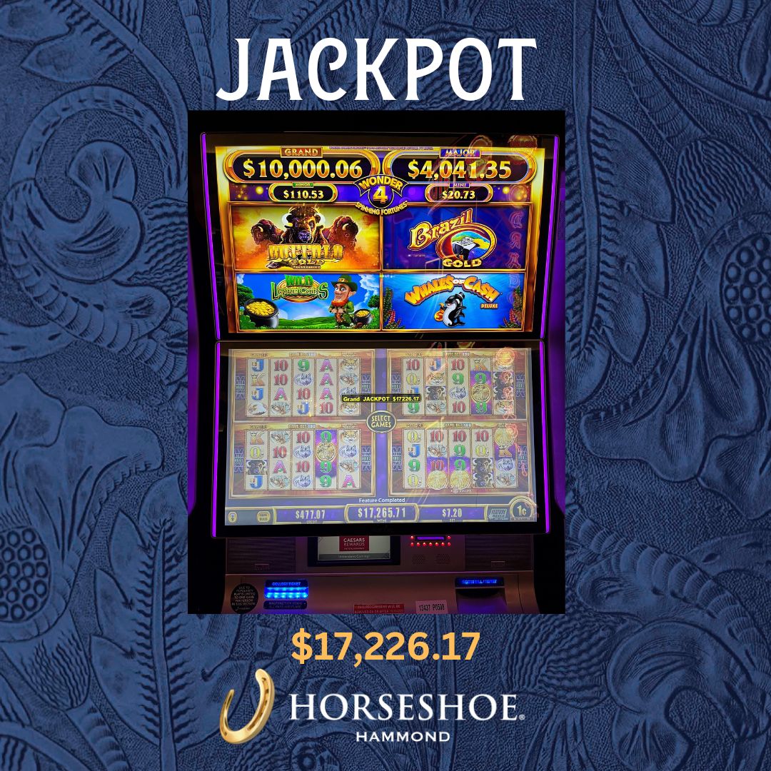 HorseshoeHammnd's tweet image. Congratulations to this recent Caesars Rewards winner!  They took a $7.20 spin and hit a $17,226.17 jackpot on Buffalo Gold!

Know When To Stop Before You Start.® Gambling Problem? Call 1-800-9-WITH-IT. ©2022, Caesars License Company, LLC. 
#jackpot #horseshoehammond #buffalogold