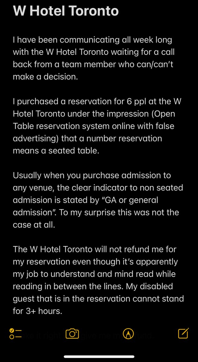 Capo_Di_Calcio's tweet photo. @WHotels attention:  Craig Reaume, please give me my REFUND - Toronto New Year’s Eve event https://t.co/7iPlYSPZMS