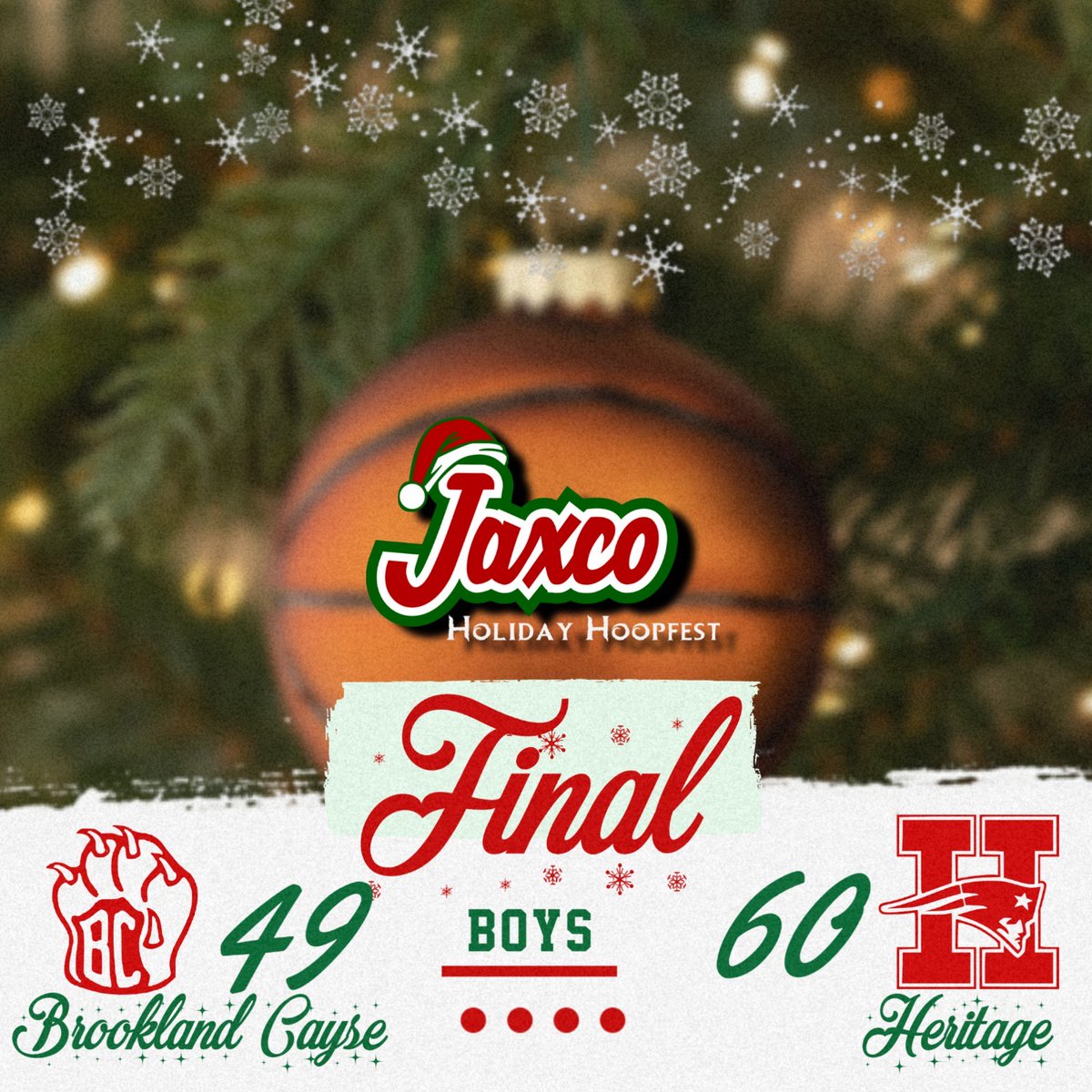 In a back and forth game, @HHSCONYERSHOOPS defeats @BC_BearcatBball 60-49.  <a href="/gabeguilford/">Gabe Guilford</a> scored 20 for the Patriots.